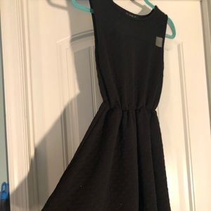 Black Dress with Mesh Bands